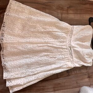 Lilly Pulitzer White Lace Strapless Dress